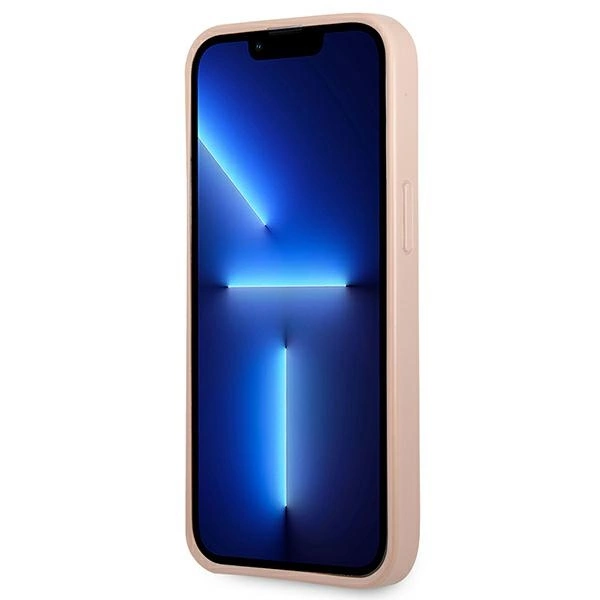 Guess GUHCP13LPSATPP iPhone 13 Pro / 13 6.1 "pink / pink hardcase SaffianoTriangle Logo Cardsloteng
