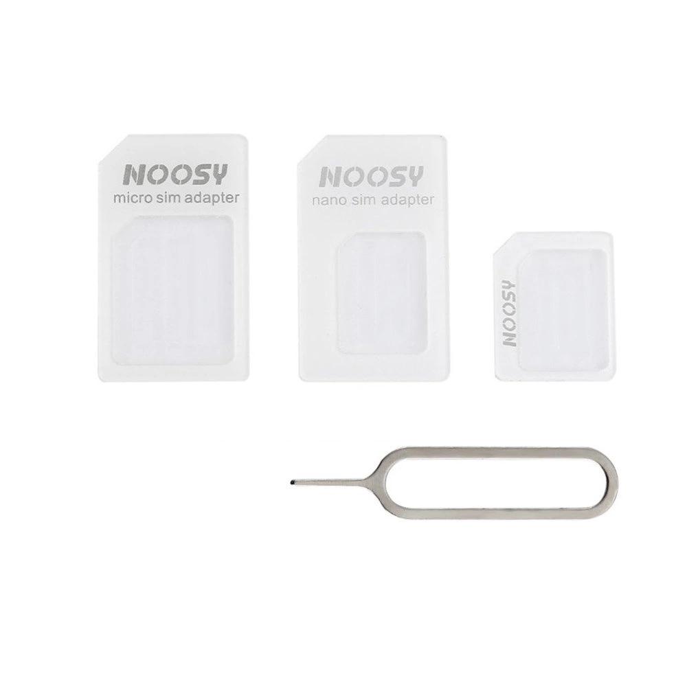Noosy Adapter Nano Micro Sim 3in1 iPhone Set + keyeng