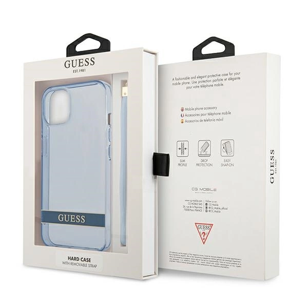 Guess GUHCP13MHTSGSB iPhone 13 6.1 "blue / blue hardcase Translucent Stapeng