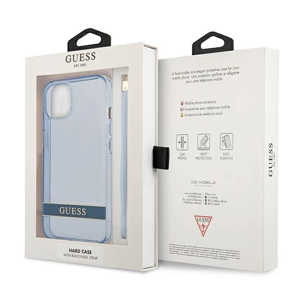 Guess GUHCP13SHTSGSB iPhone 13 mini 5,4 "blue / blue hardcase Translucent Stapeng