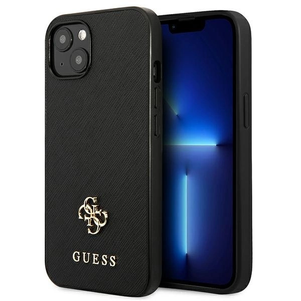 Guess GUHCP13SPS4MK iPhone 13 mini 5,4 "black / black hardcase Saffiano 4G Small Metal Logoeng