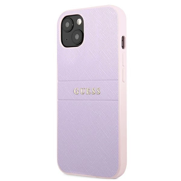 Guess GUHCP13SPSASBPU iPhone 13 mini 5,4 "purple / purple Saffiano Hot Stamp & Metal Logoeng