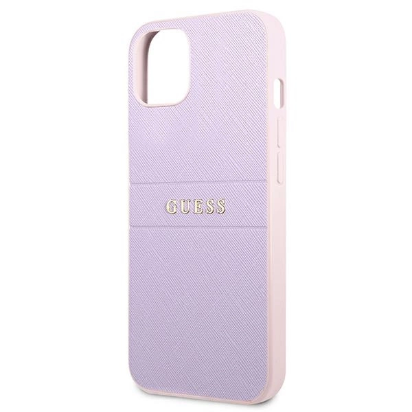 Guess GUHCP13SPSASBPU iPhone 13 mini 5,4 "purple / purple Saffiano Hot Stamp & Metal Logoeng