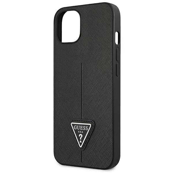 Guess GUHCP13SPSATLK iPhone 13 mini 5,4 "black / black hardcase SaffianoTriangle Logoeng