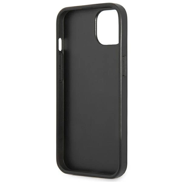 Guess GUHCP13SPSATLK iPhone 13 mini 5,4 "black / black hardcase SaffianoTriangle Logoeng