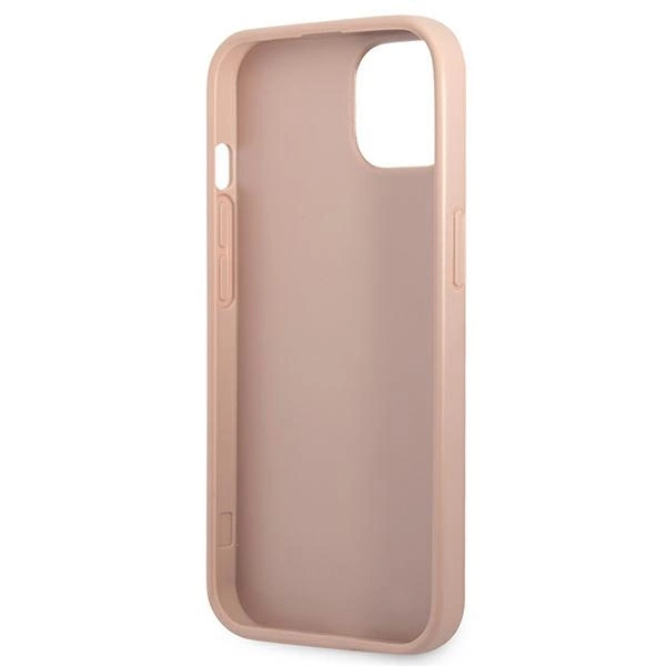 Guess GUHCP13SPSATPP iPhone 13 mini 5,4 "pink / pink hardcase SaffianoTriangle Logo Cardsloteng