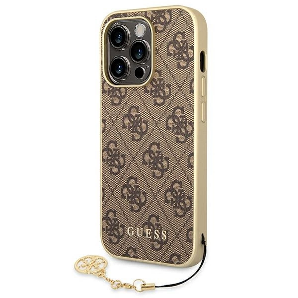 Guess GUHCP14LGF4GBR iPhone 14 Pro 6.1 "brown / brown hardcase 4G Charms Collectioneng