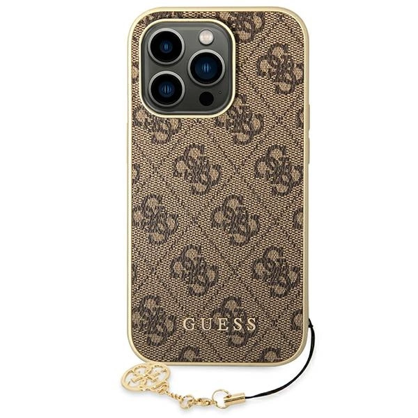 Guess GUHCP14LGF4GBR iPhone 14 Pro 6.1 "brown / brown hardcase 4G Charms Collectioneng