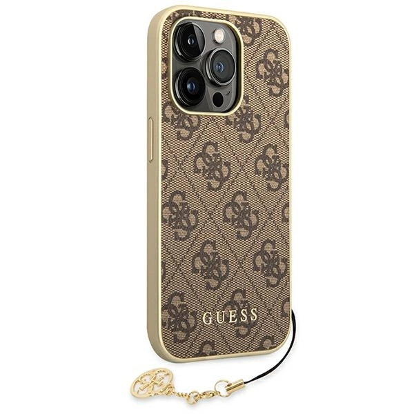 Guess GUHCP14LGF4GBR iPhone 14 Pro 6.1 "brown / brown hardcase 4G Charms Collectioneng