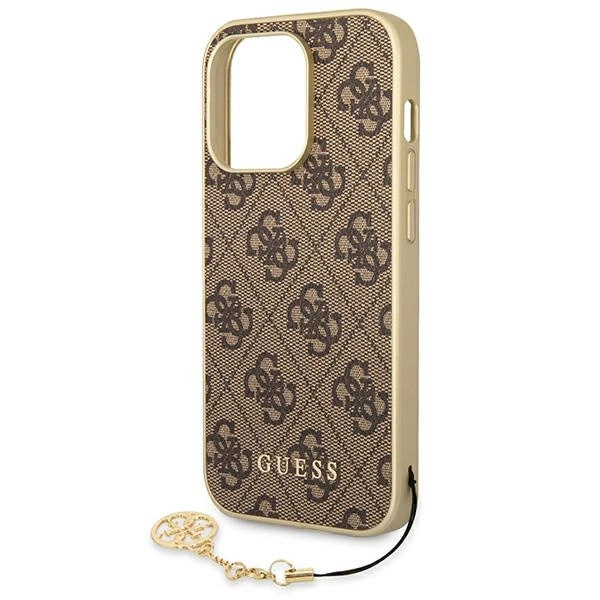 Guess GUHCP14LGF4GBR iPhone 14 Pro 6.1 "brown / brown hardcase 4G Charms Collectioneng