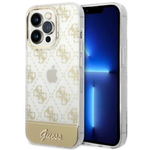 Guess GUHCP14LHG4MHG iPhone 14 Pro 6.1 "gold / gold hardcase 4G Pattern Scripteng