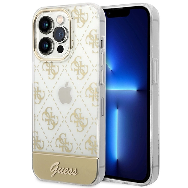 Guess GUHCP14LHG4MHG iPhone 14 Pro 6.1 "gold / gold hardcase 4G Pattern Scripteng