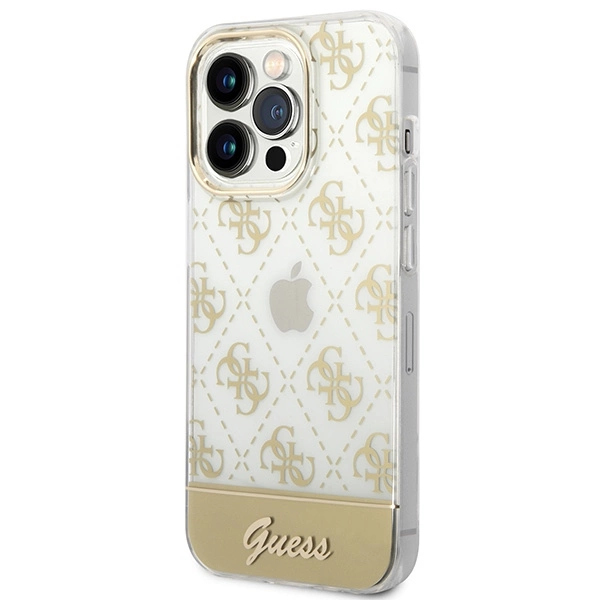 Guess GUHCP14LHG4MHG iPhone 14 Pro 6.1 "gold / gold hardcase 4G Pattern Scripteng