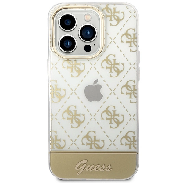 Guess GUHCP14LHG4MHG iPhone 14 Pro 6.1 "gold / gold hardcase 4G Pattern Scripteng