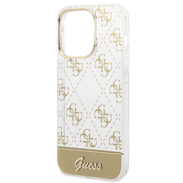 Guess GUHCP14LHG4MHG iPhone 14 Pro 6.1 "gold / gold hardcase 4G Pattern Scripteng
