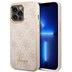 Guess 4G Vintage Gold Logo case for iPhone 14 Pro - pinkeng