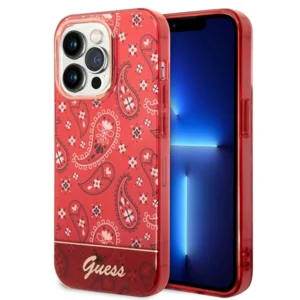 Guess GUHCP14LHGBNHR iPhone 14 Pro 6.1" red/red hardcase Bandana Paisleyeng
