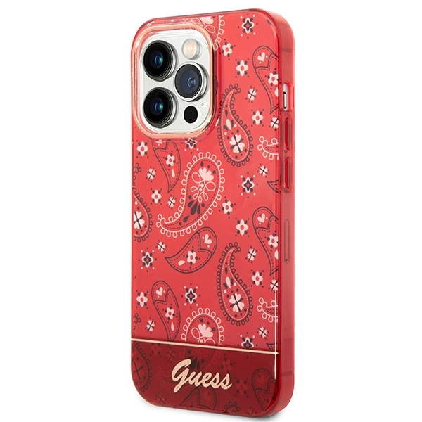 Guess GUHCP14LHGBNHR iPhone 14 Pro 6.1" red/red hardcase Bandana Paisleyeng