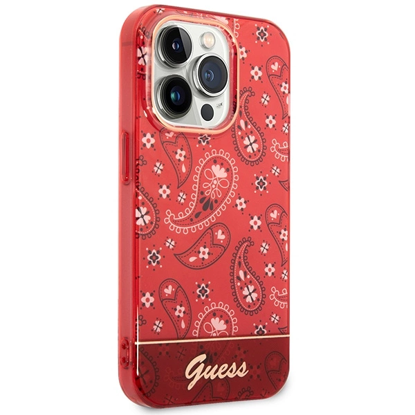 Guess GUHCP14LHGBNHR iPhone 14 Pro 6.1" red/red hardcase Bandana Paisleyeng