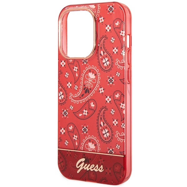 Guess GUHCP14LHGBNHR iPhone 14 Pro 6.1" red/red hardcase Bandana Paisleyeng