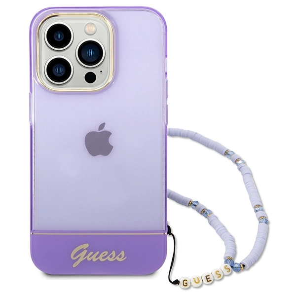 Guess GUHCP14LHGCOHU iPhone 14 Pro 6.1" purple/purple hardcase Translucent Pearl Strapeng