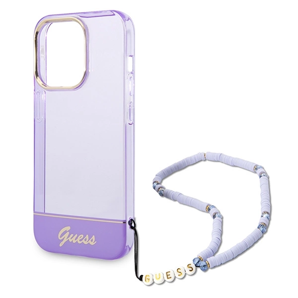 Guess GUHCP14LHGCOHU iPhone 14 Pro 6.1" purple/purple hardcase Translucent Pearl Strapeng