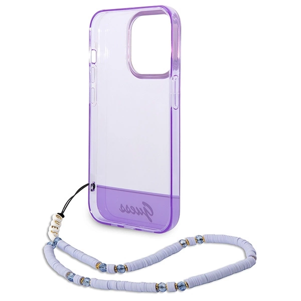 Guess GUHCP14LHGCOHU iPhone 14 Pro 6.1" purple/purple hardcase Translucent Pearl Strapeng