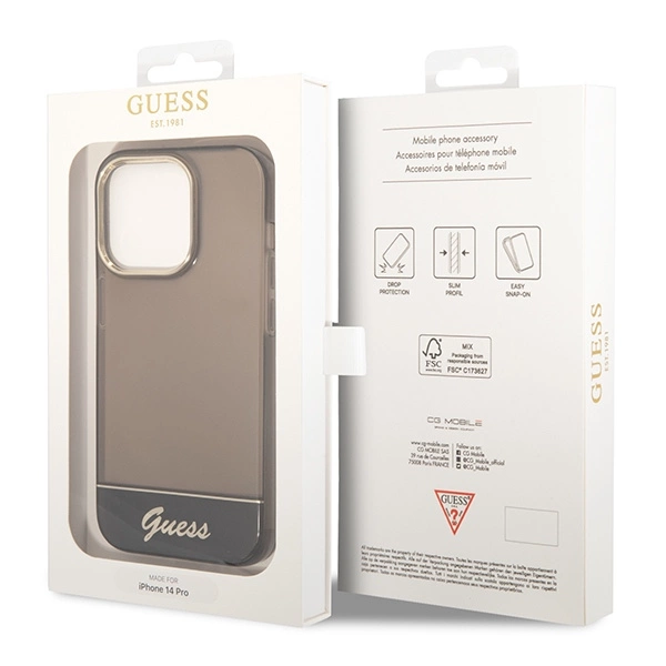 Guess GUHCP14LHGCOK iPhone 14 Pro 6.1 "black / black hardcase Translucenteng