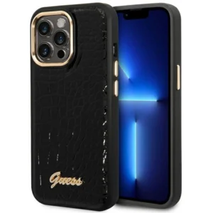 Guess Croco Collection iPhone 14 Pro 6.1" Case - Blackeng