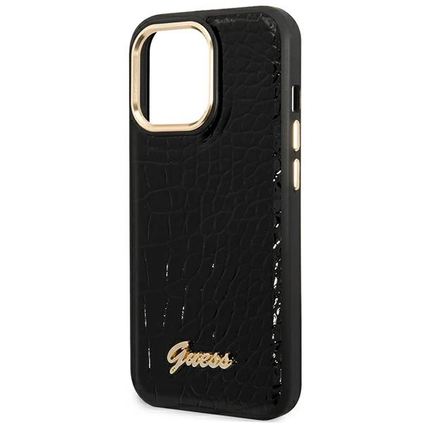 Guess Croco Collection iPhone 14 Pro 6.1" Case - Blackeng