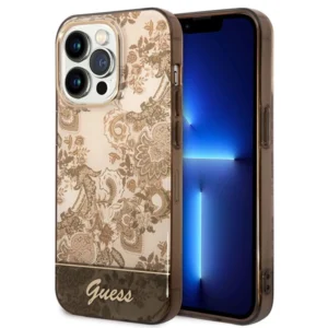 Guess GUHCP14LHGPLHC iPhone 14 Pro 6.1" ocher hardcase Porcelain Collectioneng