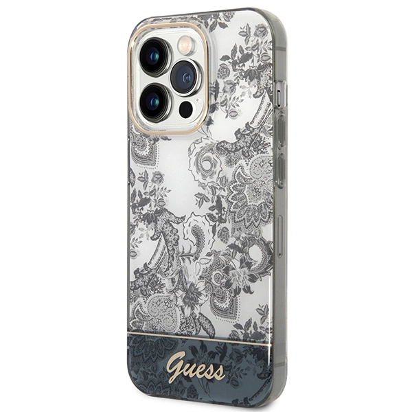 Guess GUHCP14LHGPLHG iPhone 14 Pro 6.1" grey/grey hardcase Porcelain Collectioneng
