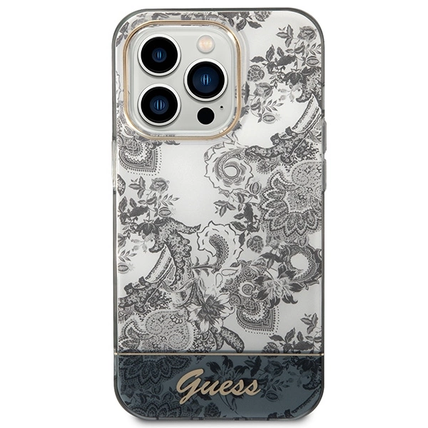 Guess GUHCP14LHGPLHG iPhone 14 Pro 6.1" grey/grey hardcase Porcelain Collectioneng