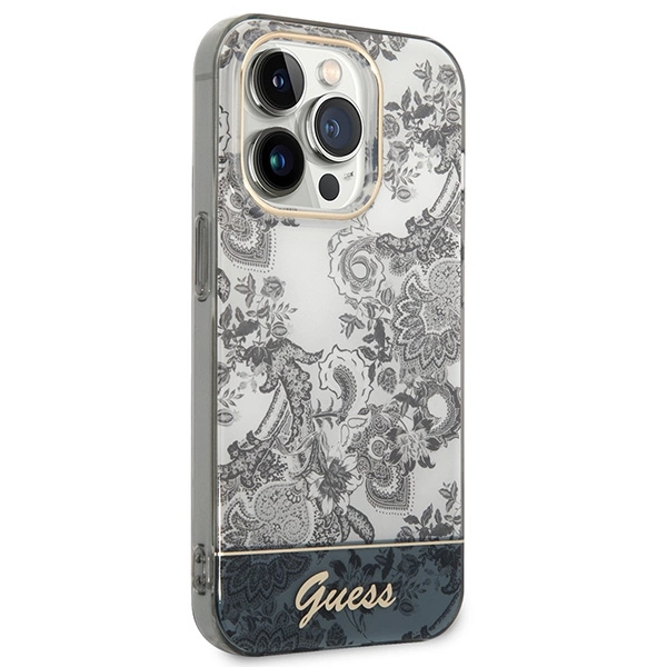 Guess GUHCP14LHGPLHG iPhone 14 Pro 6.1" grey/grey hardcase Porcelain Collectioneng