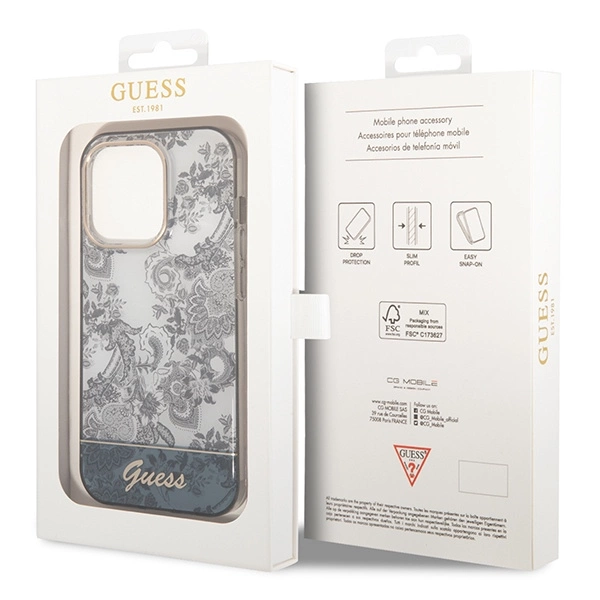 Guess GUHCP14LHGPLHG iPhone 14 Pro 6.1" grey/grey hardcase Porcelain Collectioneng