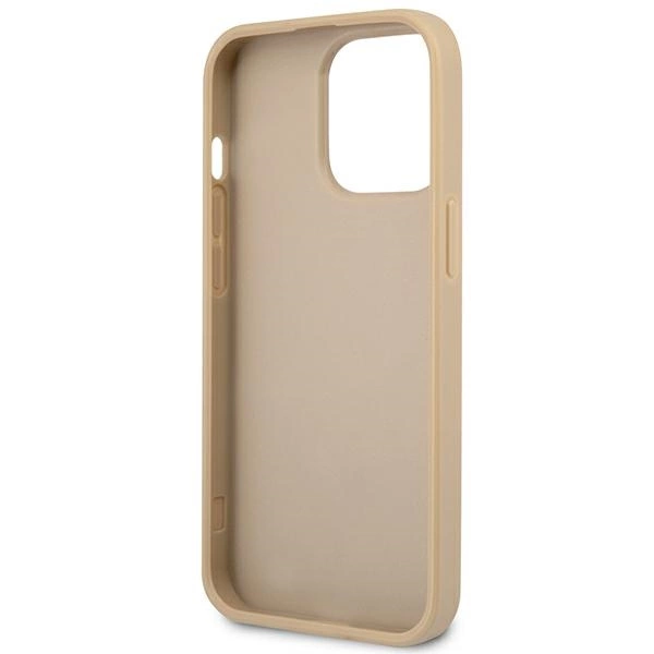 Guess GUHCP14LPSATLE iPhone 14 Pro 6,1 "beige / beige hardcase SaffianoTriangle Logoeng