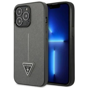 Guess GUHCP14LPSATLG iPhone 14 Pro 6.1 "silver / silver hardcase SaffianoTriangle Logoeng