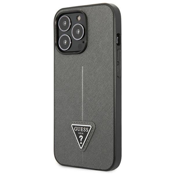 Guess GUHCP14LPSATLG iPhone 14 Pro 6.1 "silver / silver hardcase SaffianoTriangle Logoeng
