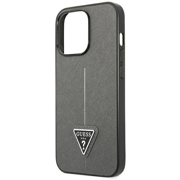 Guess GUHCP14LPSATLG iPhone 14 Pro 6.1 "silver / silver hardcase SaffianoTriangle Logoeng