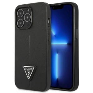 Guess GUHCP14LPSATLK iPhone 14 Pro 6.1" black/black hardcase SaffianoTriangle Logoeng