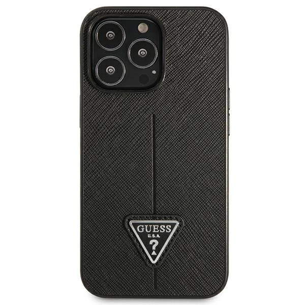 Guess GUHCP14LPSATLK iPhone 14 Pro 6.1" black/black hardcase SaffianoTriangle Logoeng