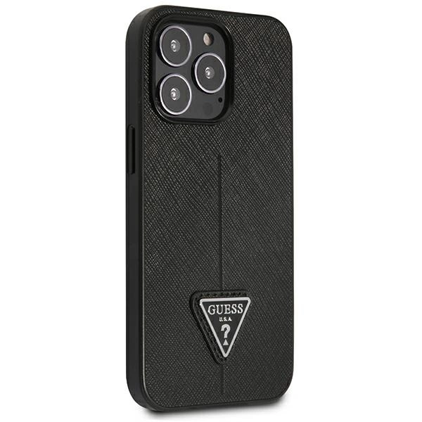 Guess GUHCP14LPSATLK iPhone 14 Pro 6.1" black/black hardcase SaffianoTriangle Logoeng