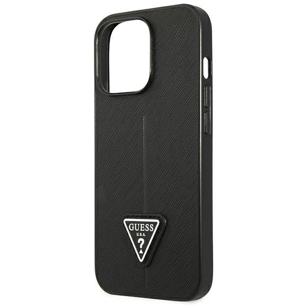 Guess GUHCP14LPSATLK iPhone 14 Pro 6.1" black/black hardcase SaffianoTriangle Logoeng