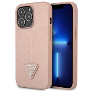 Guess GUHCP14LPSATLP iPhone 14 Pro 6.1 "pink / pink hardcase SaffianoTriangle Logoeng