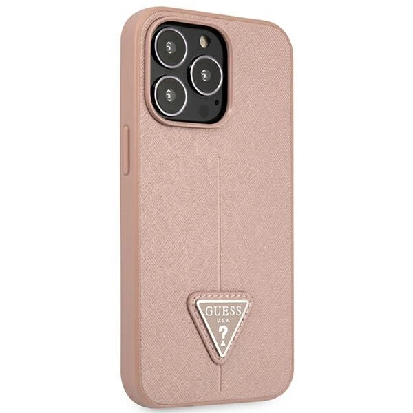 Guess GUHCP14LPSATLP iPhone 14 Pro 6.1 "pink / pink hardcase SaffianoTriangle Logoeng