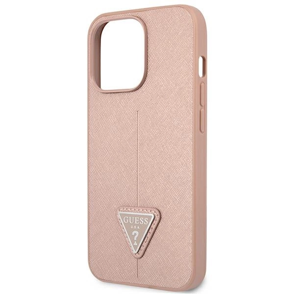 Guess GUHCP14LPSATLP iPhone 14 Pro 6.1 "pink / pink hardcase SaffianoTriangle Logoeng