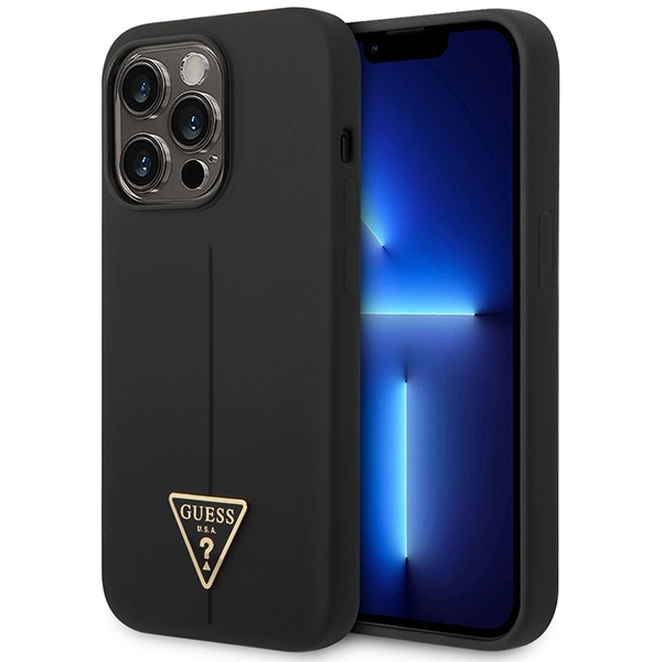 Guess GUHCP14LSLTGK iPhone 14 Pro 6.1" black/black hardcase Silicone Triangleeng