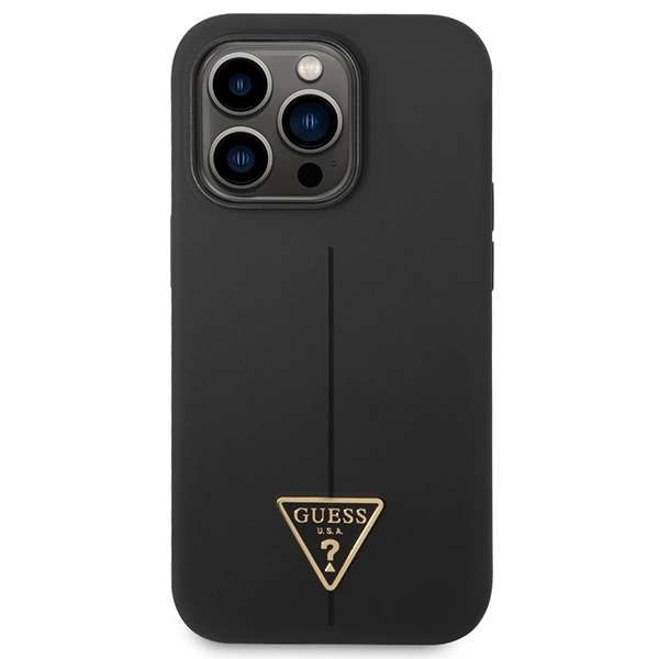 Guess GUHCP14LSLTGK iPhone 14 Pro 6.1" black/black hardcase Silicone Triangleeng