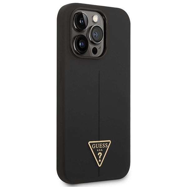 Guess GUHCP14LSLTGK iPhone 14 Pro 6.1" black/black hardcase Silicone Triangleeng