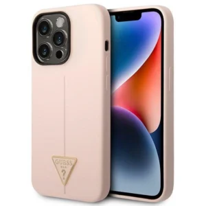 Guess GUHCP14LSLTGP iPhone 14 Pro 6.1" pink/pink hardcase Silicone Triangleeng